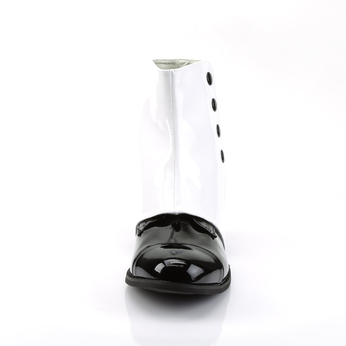 DAPPER-06 Black Patent Boot with 2 Detachable Spats