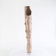 DELIGHT-3018 Nude Stretch Patent/Nude Pleaser US Size (Women's): 5