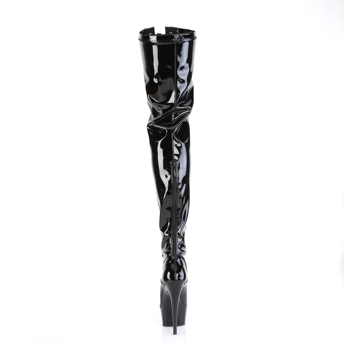 DELIGHT-3027 Black-Red Stretch Patent/Black Pleaser US Size (Women's): 5
