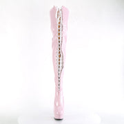 DELIGHT-3027 Baby Pink-White Stretch Patent/Baby Pink Pleaser US Size (Women's): 5