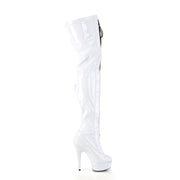 DELIGHT-3027 White-Black Stretch Patent/White Pleaser US Size (Women's): 5