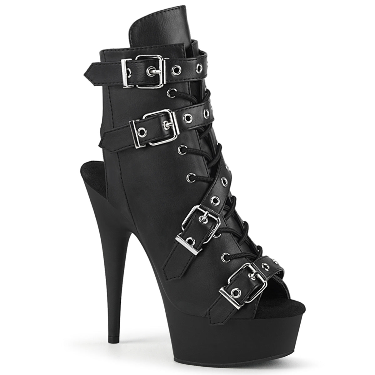 DELIGHT-600-19 Black Ankle Boots