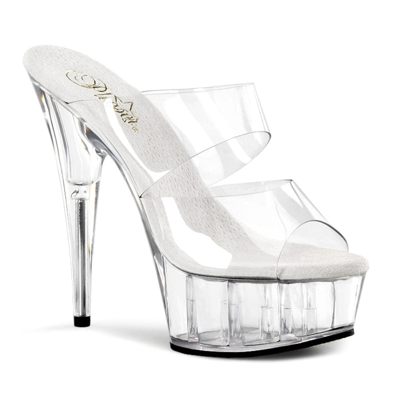 DELIGHT-602 Clear/Clear Slide Pleaser US Size (Women's): 5