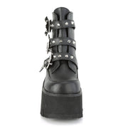 Demonia ASHES-55 Ankle Boot (Black Vegan Leather)