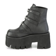 Demonia ASHES-55 Ankle Boot (Black Vegan Leather)