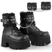 Demonia ASHES-57 Ankle Boot (Black Vegan Leather)