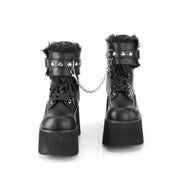 Demonia ASHES-57 Ankle Boot (Black Vegan Leather)