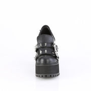 Demonia ASSAULT-38 Pump (Black Vegan Leather)
