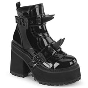Demonia ASSAULT-72 Ankle Boot (Black Patent)