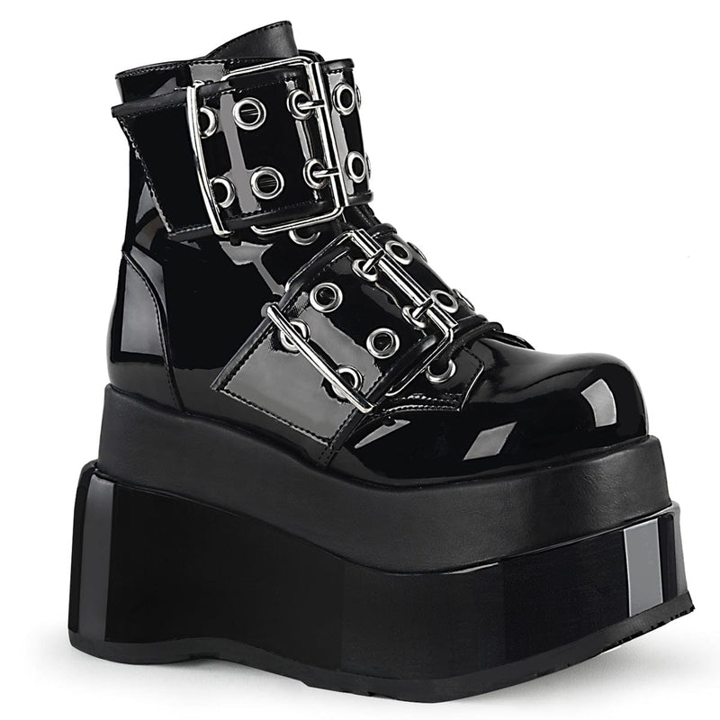 Demonia BEAR-104 Ankle Boot (Black Patent-Vegan Leather)