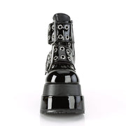 Demonia BEAR-104 Ankle Boot (Black Patent-Vegan Leather)