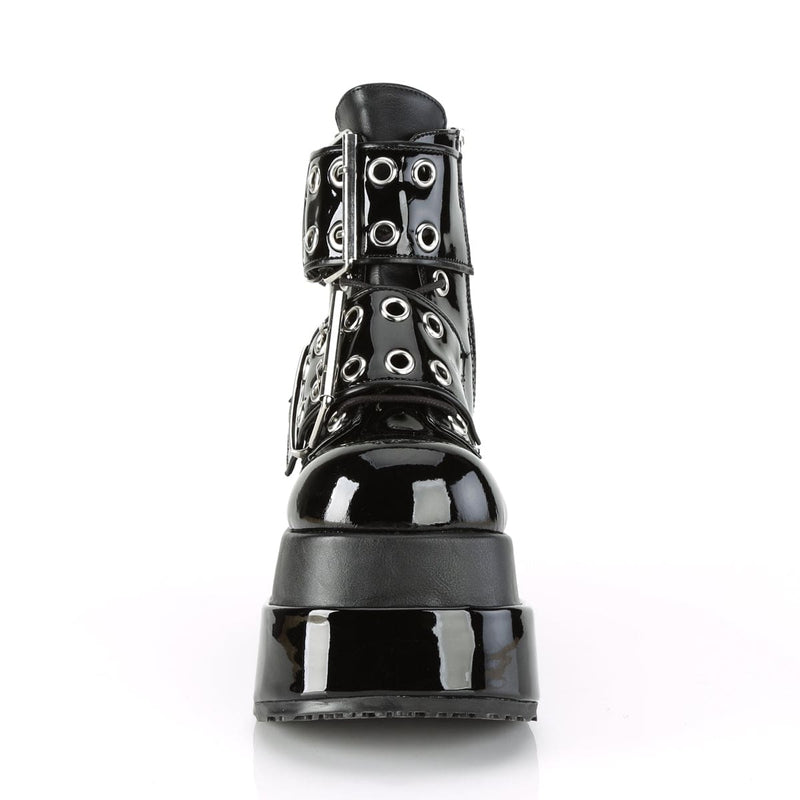 Demonia BEAR-104 Ankle Boot (Black Patent-Vegan Leather)