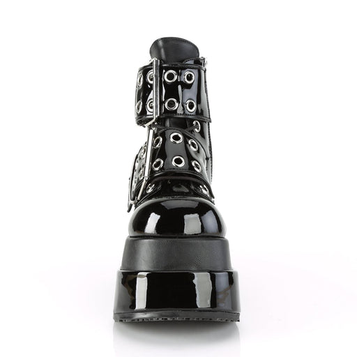 Demonia BEAR-104 Ankle Boot (Black Patent-Vegan Leather)