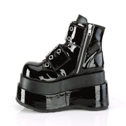 Demonia BEAR-104 Ankle Boot (Black Patent-Vegan Leather)