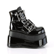 Demonia BEAR-104 Ankle Boot (Black Patent-Vegan Leather)