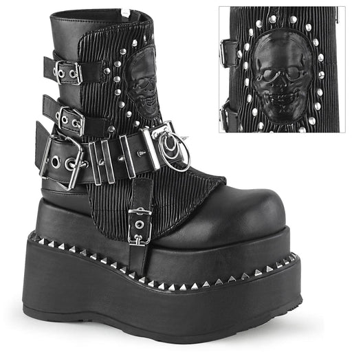 Demonia BEAR-150 Ankle Boot (Black Vegan Leather)