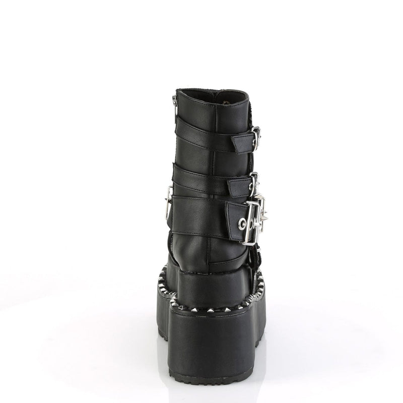 Demonia BEAR-150 Ankle Boot (Black Vegan Leather)