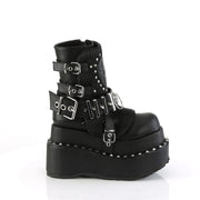 Demonia BEAR-150 Ankle Boot (Black Vegan Leather)