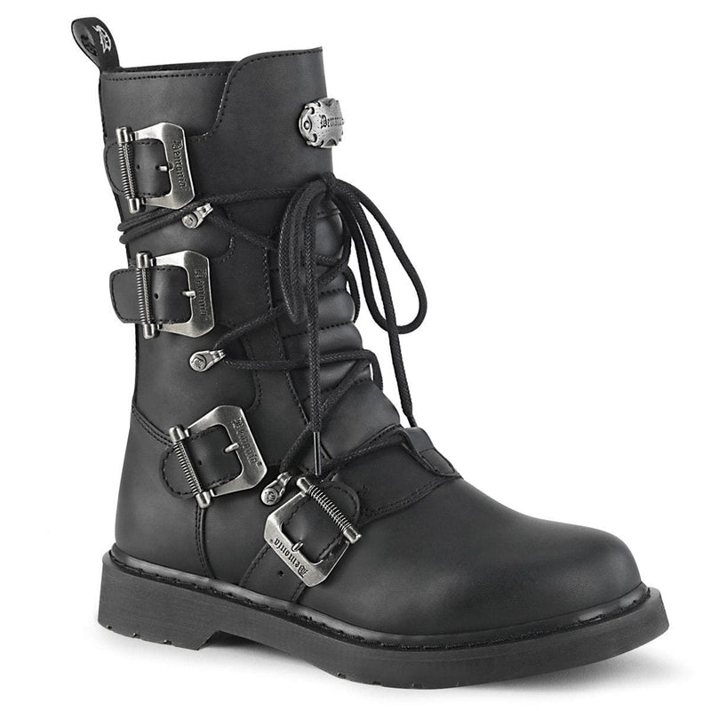 Demonia BOLT-265 Mid-Calf Boot (Black Vegan Leather)