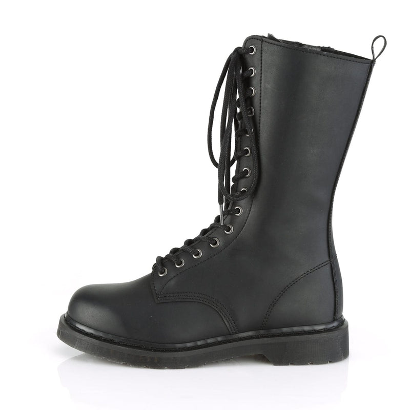 Demonia BOLT-300 Mid-Calf Boot (Black Vegan Leather)