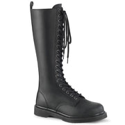 Demonia BOLT-400 Knee High Boot (Black Vegan Leather)