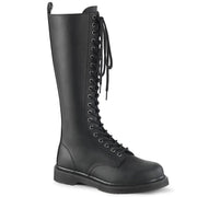 Demonia BOLT-400 Knee High Boot (Black Vegan Leather)