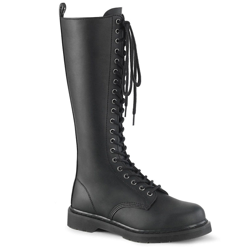 Demonia BOLT-400 Knee High Boot (Black Vegan Leather)