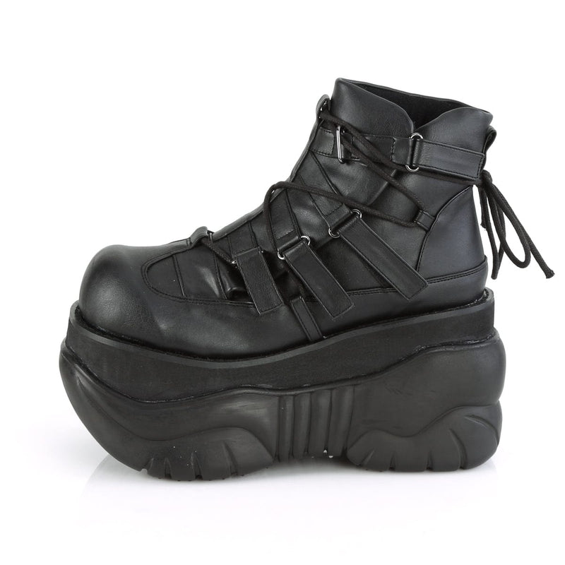 Demonia BOXER-13 Ankle Boot (Black Vegan Leather)