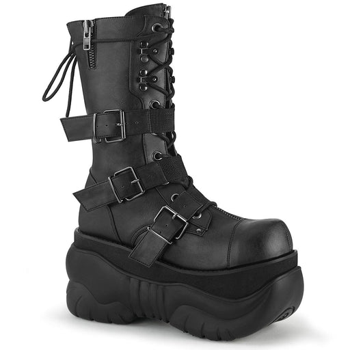 Demonia BOXER-230 Mid-Calf Boot (Black Vegan Leather)