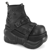 Demonia BOXER-60 Ankle Boot (Black Vegan Leather)