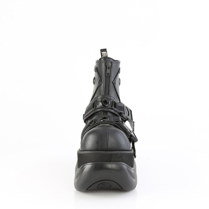 Demonia BOXER-60 Ankle Boot (Black Vegan Leather)