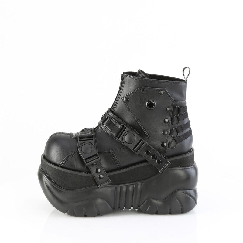 Demonia BOXER-60 Ankle Boot (Black Vegan Leather)