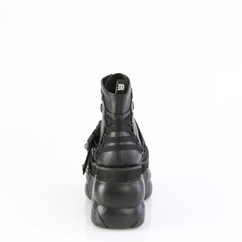 Demonia BOXER-60 Ankle Boot (Black Vegan Leather)