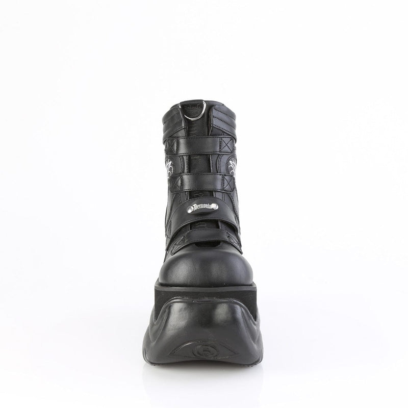 Demonia BOXER-70 Ankle Boot (Black Vegan Leather)