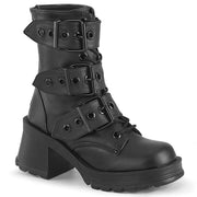 Demonia BRATTY-118 Ankle Boot (Black Vegan Leather)