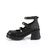 Demonia BRATTY-30 Mary Jane (Black Vegan Leather)