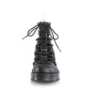 Demonia BRATTY-32 Ankle Boot (Black Vegan Leather)
