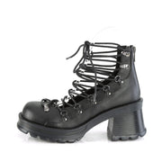 Demonia BRATTY-32 Ankle Boot (Black Vegan Leather)