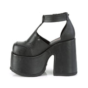 Demonia CAMEL-103 Sandal (Black Vegan Leather)
