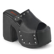 Demonia CAMEL-109 Slide (Black Vegan Leather)
