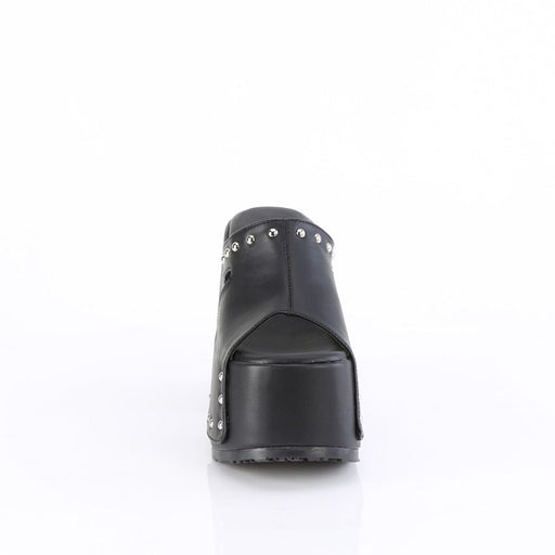Demonia CAMEL-109 Slide (Black Vegan Leather)