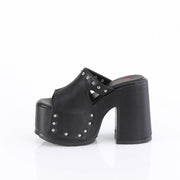 Demonia CAMEL-109 Slide (Black Vegan Leather)