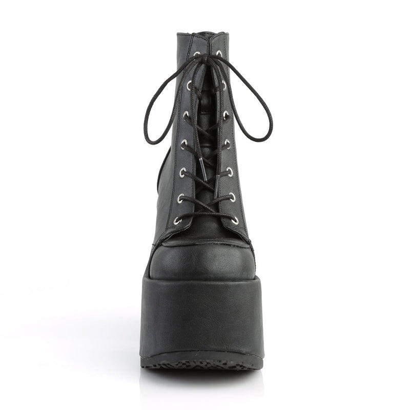Demonia CAMEL-203 Ankle Boot (Black Vegan Leather)