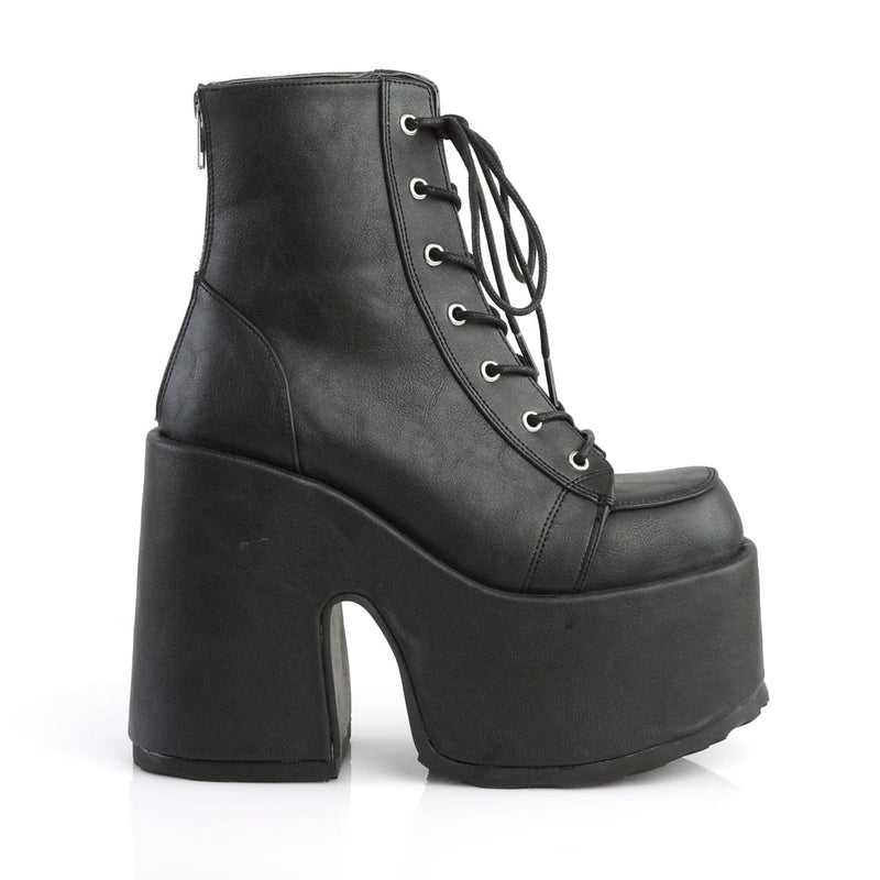 Demonia CAMEL-203 Ankle Boot (Black Vegan Leather)