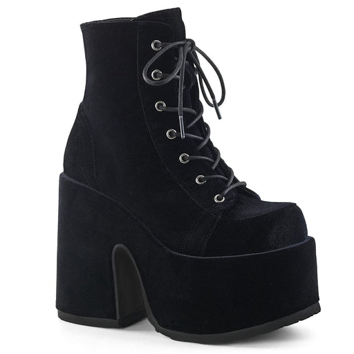 Demonia CAMEL-203 Ankle Boot (Black Velvet)