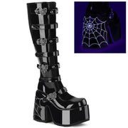 Demonia CAMEL-223 Knee High Boot (Black Patent)