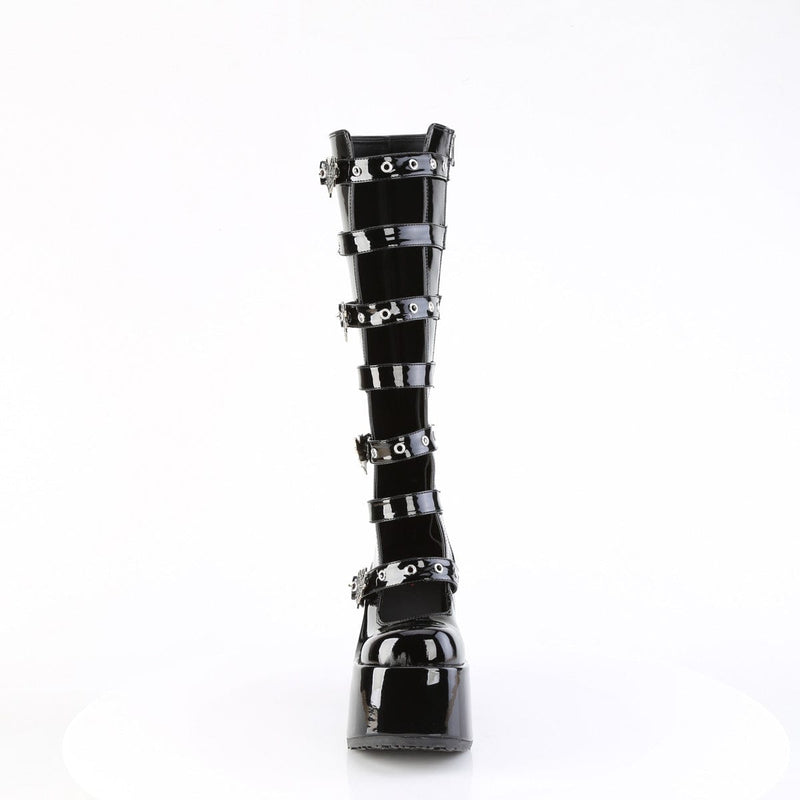 Demonia CAMEL-223 Knee High Boot (Black Patent)