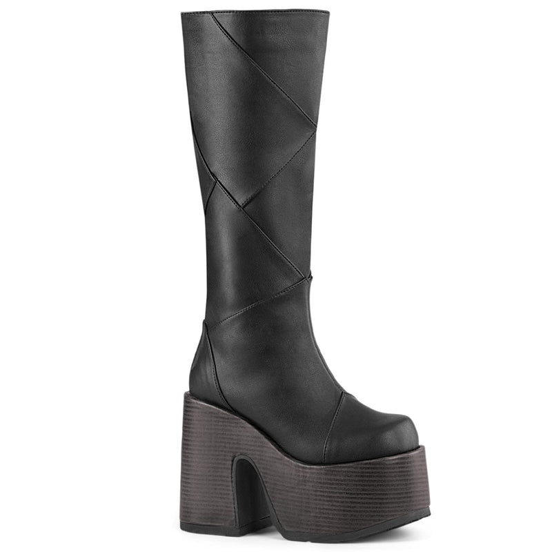 Demonia CAMEL-280 Knee High Boot (Black Vegan Leather)