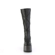 Demonia CAMEL-280 Knee High Boot (Black Vegan Leather)