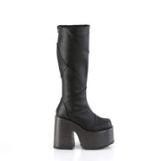 Demonia CAMEL-280 Knee High Boot (Black Vegan Leather)